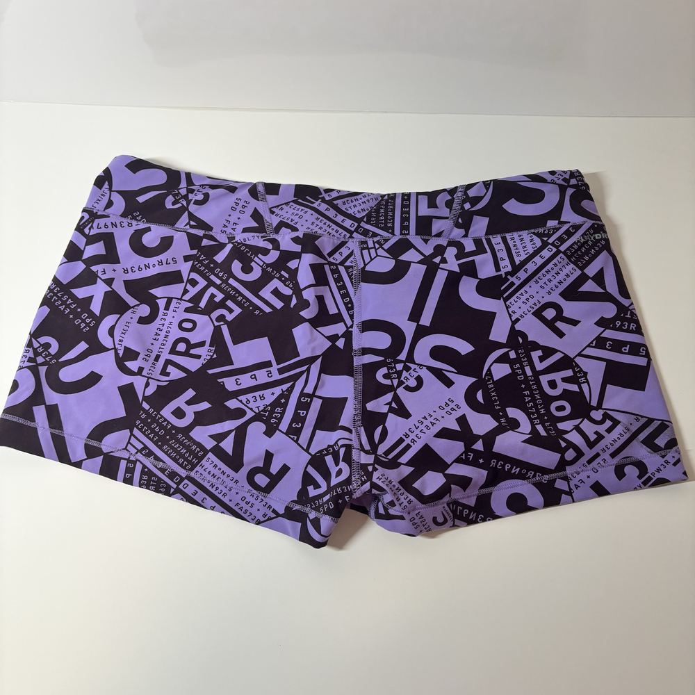 Reebok Graphic Print Compression Shorts athleisure, yoga, workout, performance